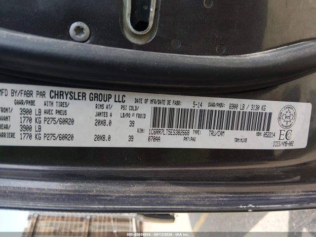 Продажа на аукционе авто 2014 Ram 1500 Slt, vin: 1C6RR7LT5ES382668, номер лота: 45858954