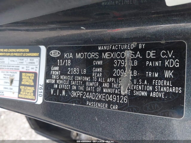 KIA Forte Lxs 2019 3KPF24AD2KE049126 Image 9