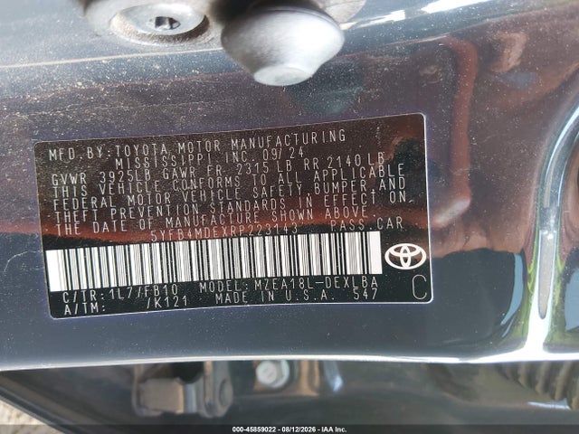 Toyota COROLLA LE 2024 5YFB4MDEXRP223143 Image 9