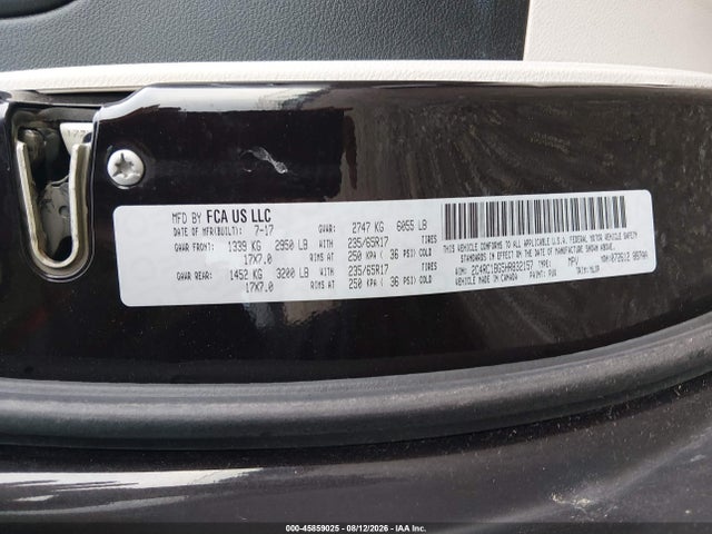 Aukcja sprzedaży 2017 Chrysler Pacifica Touring-l, vin: 2C4RC1BG5HR832157, numer aukcji: 45859025