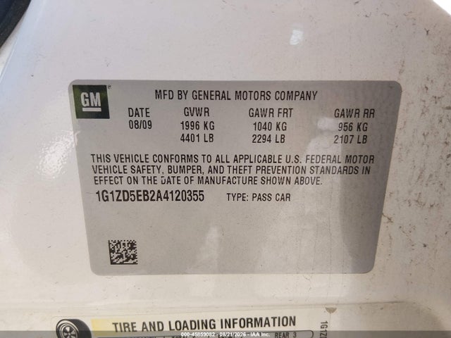 Aukcja sprzedaży 2010 Chevrolet Malibu Lt, vin: 1G1ZD5EB2A4120355, numer aukcji: 45859082