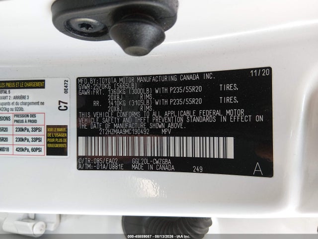 2021 Lexus Rx 350 მანქანა იყიდება აუქციონზე, vin: 2T2HZMAA9MC190492, აუქციონის ნომერი: 45859087