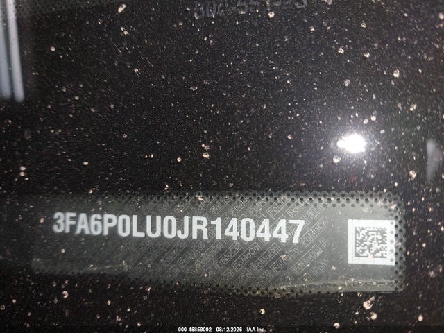 45859092 :رقم المزاد ، 3FA6P0LU0JR140447 vin ، 2018 Ford Fusion Hybrid Se مزاد بيع