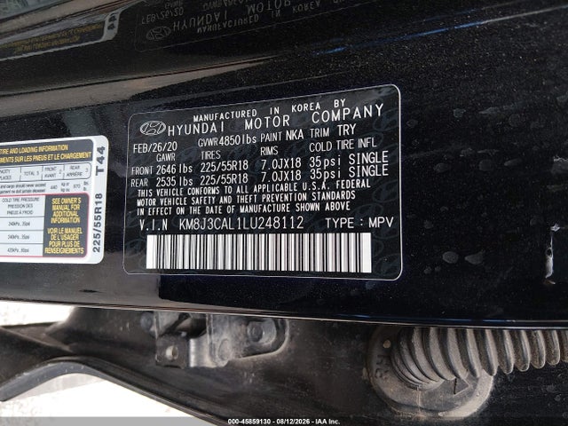 KM8J3CAL1LU248112 Hyundai Tucson Ultimate
