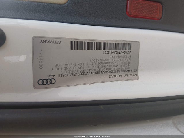 Продажа на аукционе авто 2018 Audi A4 2.0t Premium/2.0t Tech Premium, vin: WAUDNAF43JN013751, номер лота: 45859636