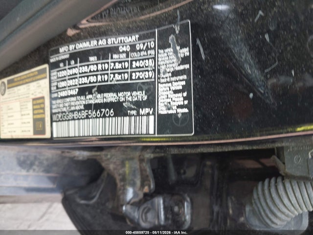 45859725 :رقم المزاد ، WDCGG8HB6BF566706 vin ، 2011 Mercedes-benz Glk 350 4matic مزاد بيع