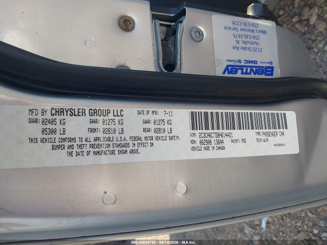2011 Chrysler 300c მანქანა იყიდება აუქციონზე, vin: 2C3CA6CT5BH614421, აუქციონის ნომერი: 45859782