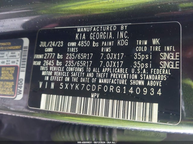 Продаж на аукціоні авто 2024 Kia Sportage X-pro, vin: 5XYK7CDF0RG140934, номер лоту: 45859831
