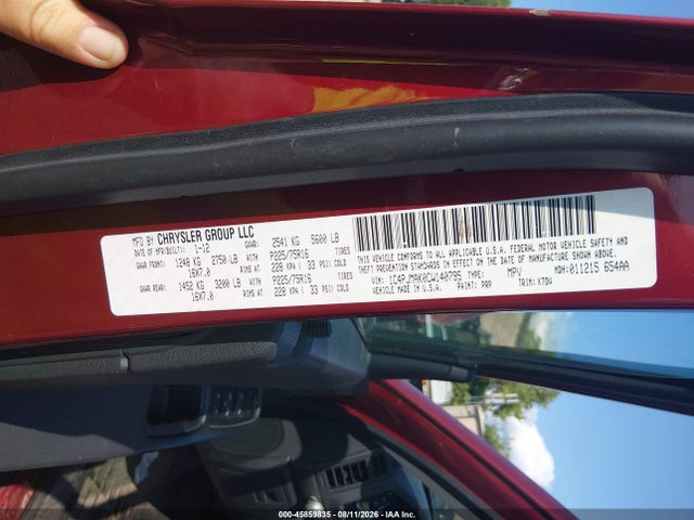 Продажа на аукционе авто 2012 Jeep Liberty Sport, vin: 1C4PJMAK0CW140795, номер лота: 45859835