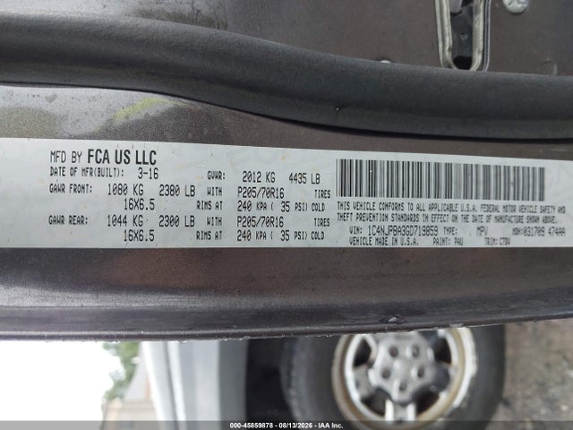 1C4NJPBA3GD719859 Jeep Patriot Sport