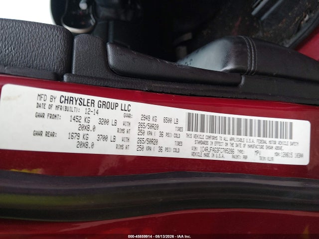 2015 Jeep Grand Cherokee Altitude მანქანა იყიდება აუქციონზე, vin: 1C4RJFAG3FC705286, აუქციონის ნომერი: 45859914