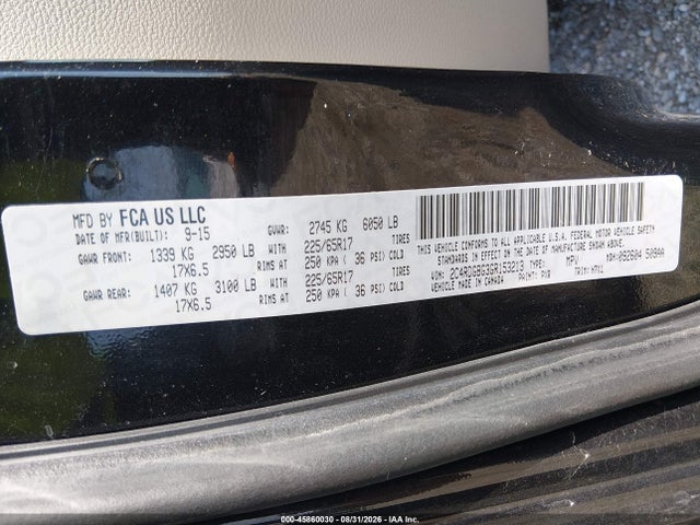 Продажа на аукционе авто 2016 Dodge Grand Caravan Se, vin: 2C4RDGBG3GR153213, номер лота: 45860030