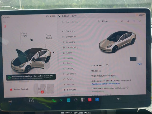 Aukcja sprzedaży 2023 Tesla Model 3 Rear-wheel Drive, vin: 5YJ3E1EA9PF488608, numer aukcji: 45860471