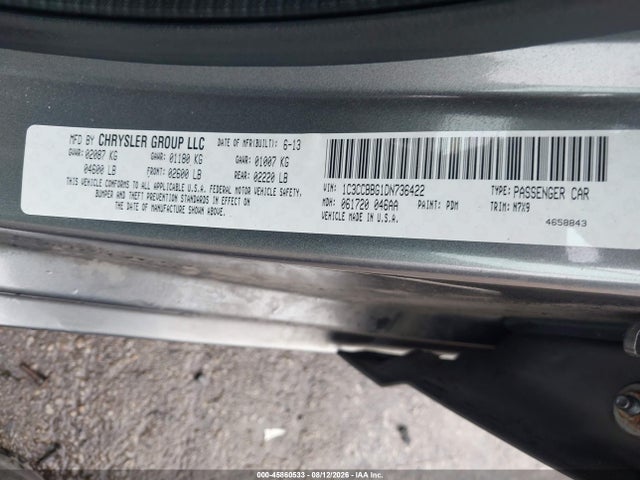 Продаж на аукціоні авто 2013 Chrysler 200 Touring, vin: 1C3CCBBG1DN736422, номер лоту: 45860533