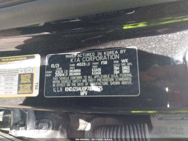 Aukcja sprzedaży 2023 Kia Soul Lx, vin: KNDJ23AU0P7876375, numer aukcji: 45860562