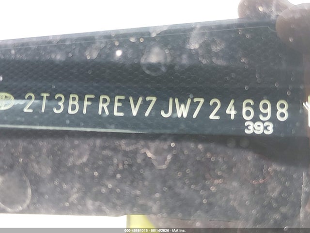 2018 Toyota Rav4 Le მანქანა იყიდება აუქციონზე, vin: 2T3BFREV7JW724698, აუქციონის ნომერი: 45861016