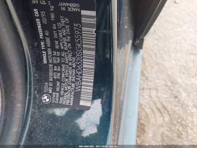 Aukcja sprzedaży 1995 Bmw 525 I Automatic, vin: WBAHD6320SGK55973, numer aukcji: 45861052