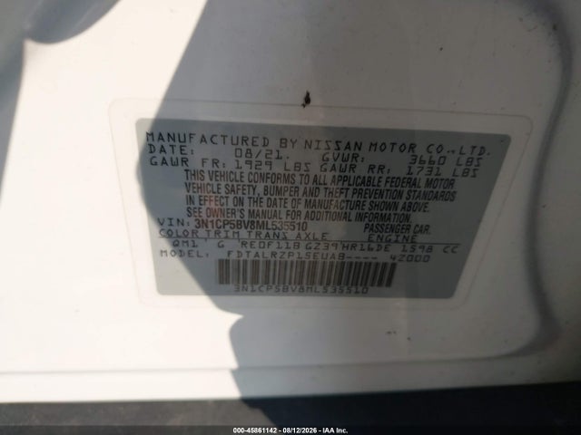 Nissan Kicks S Xtronic Cvt 2021 3N1CP5BV8ML535510 Image 9