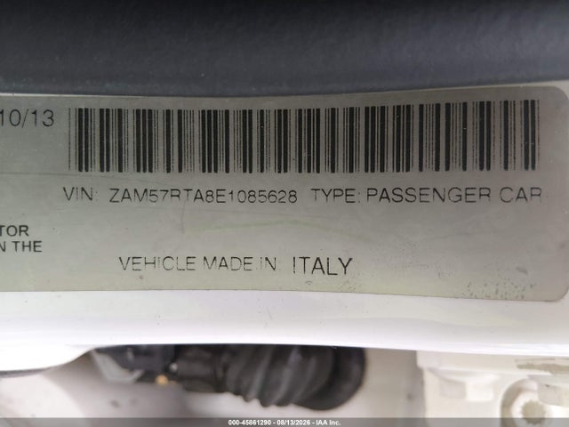 45861290 :رقم المزاد ، ZAM57RTA8E1085628 vin ، 2014 Maserati Ghibli S Q4 مزاد بيع