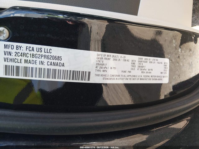 Продаж на аукціоні авто 2023 Chrysler Pacifica Touring L, vin: 2C4RC1BG2PR620685, номер лоту: 45861374