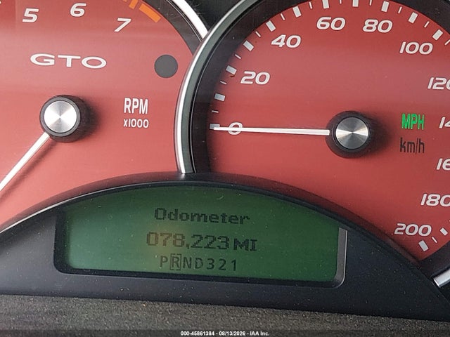 Aukcja sprzedaży 2006 Pontiac Gto, vin: 6G2VX12U76L526423, numer aukcji: 45861384