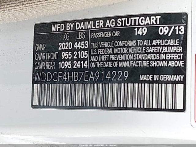 WDDGF4HB7EA914229 Mercedes-Benz C 250 Sport