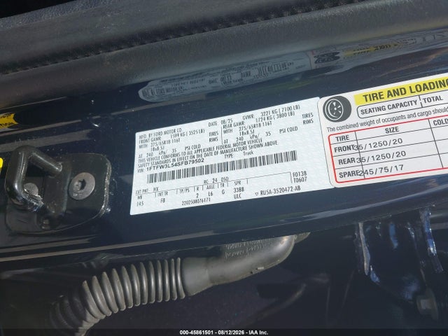 Aukcja sprzedaży 2025 Ford F-150 Xlt, vin: 1FTFW3L54SFB79502, numer aukcji: 45861501