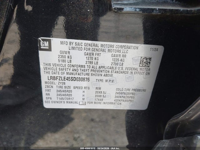 45861615 :رقم المزاد ، LRBFZLE45SD030876 vin ، 2025 Buick Envision Sport Touring Awd مزاد بيع