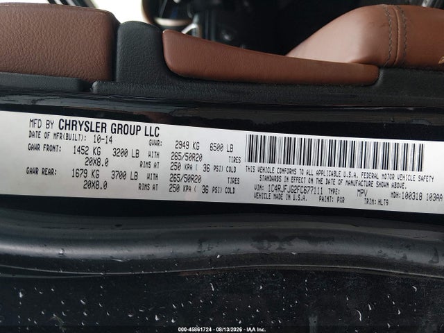 Jeep Grand Cherokee Summit 2015 1C4RJFJG2FC677111 Image 9