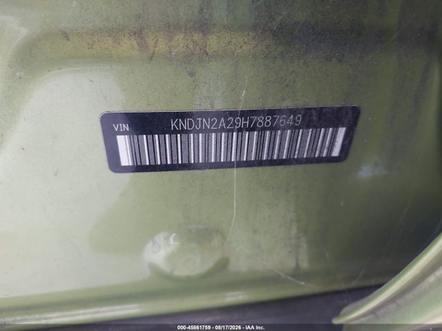 Auction sale of the 2017 Kia Soul, vin: KNDJN2A29H7887649, lot number: 45861759