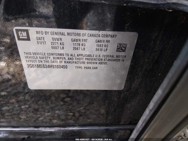 Продаж на аукціоні авто 2017 Cadillac Xts Luxury, vin: 2G61M5S34H9160450, номер лоту: 45861827