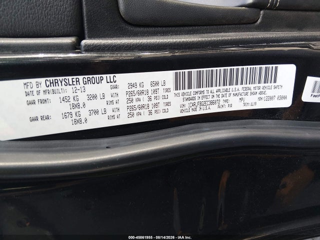 Jeep Grand Cherokee Limited 2014 1C4RJFBG2EC386072 Image 9