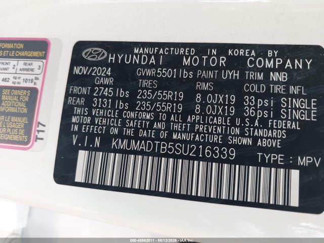 Продажа на аукционе авто 2025 Genesis Gv70 2.5t Awd, vin: KMUMADTB5SU216339, номер лота: 45862011