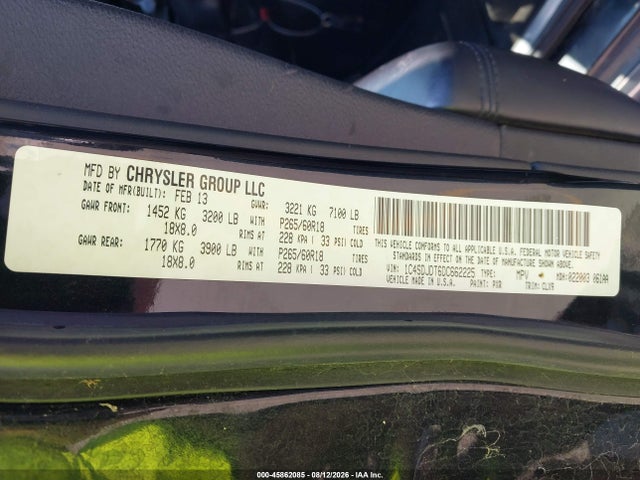Aukcja sprzedaży 2013 Dodge Durango Crew, vin: 1C4SDJDT6DC662225, numer aukcji: 45862085