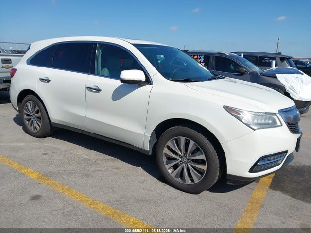 Aukcja sprzedaży 2016 Acura Mdx Technology   Acurawatch Plus Packages/technology Package, vin: 5FRYD4H45GB014444, numer aukcji: 45862111