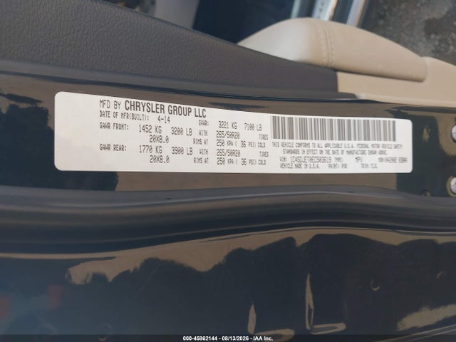 Продажа на аукционе авто 2014 Dodge Durango Citadel, vin: 1C4SDJET0EC503619, номер лота: 45862144