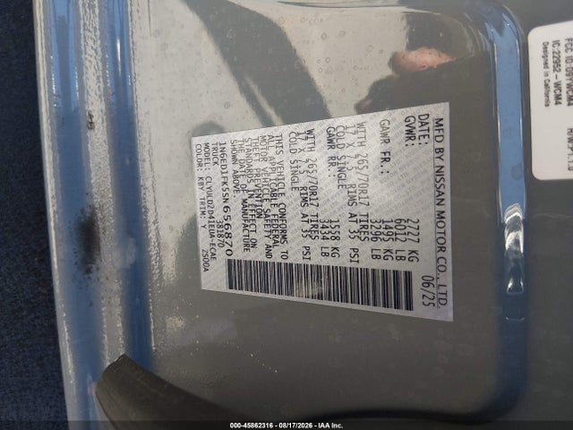 Продажа на аукционе авто 2025 Nissan Frontier Long Bed Pro-4x 4x4, vin: 1N6ED1FK5SN656870, номер лота: 45862316