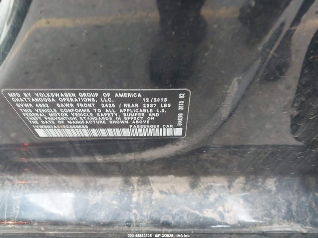 Aukcja sprzedaży 2014 Volkswagen Passat 2.0l Tdi Se, vin: 1VWBN7A33EC059588, numer aukcji: 45862325