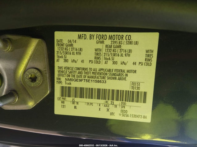 NM0GE9F75E1158633 Ford Transit Connect Xlt
