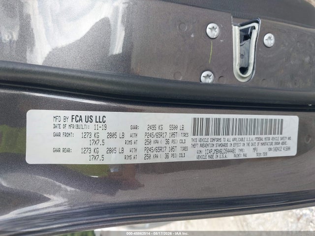 Продажа на аукционе авто 2020 Jeep Cherokee Trailhawk 4x4, vin: 1C4PJMBX6LD544481, номер лота: 45862514