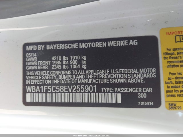 BMW 228I 2014 WBA1F5C58EV255901 Image 9