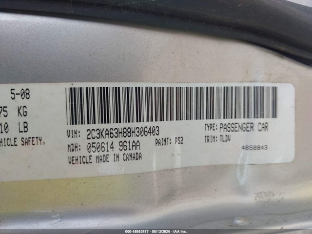 Aukcja sprzedaży 2008 Chrysler 300c Hemi, vin: 2C3KA63H88H306403, numer aukcji: 45862677