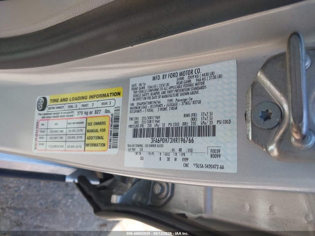 Продажа на аукционе авто 2017 Ford Fusion Se, vin: 3FA6P0H73HR196766, номер лота: 45862825
