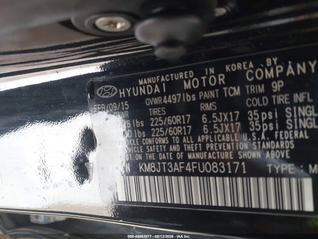 Продаж на аукціоні авто 2015 Hyundai Tucson Gls, vin: KM8JT3AF4FU083171, номер лоту: 45862877