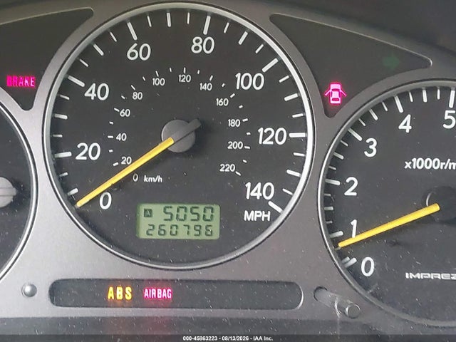 45863223 :رقم المزاد ، JF1GD29632G510946 vin ، 2002 Subaru Impreza Wrx مزاد بيع