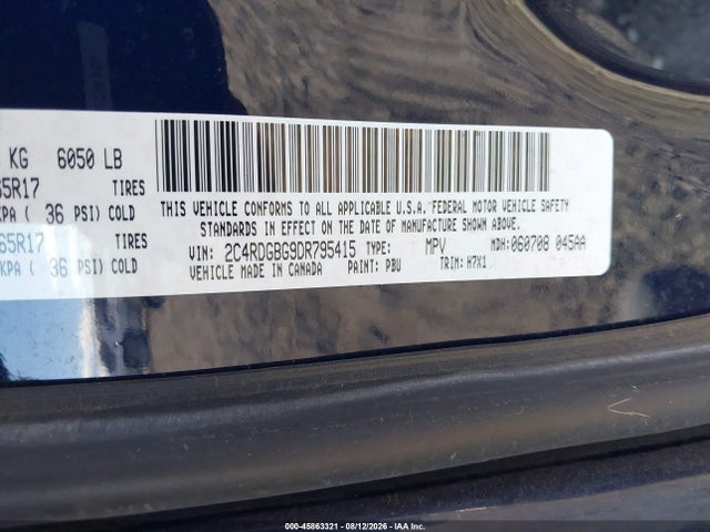 Aukcja sprzedaży 2013 Dodge Grand Caravan Se, vin: 2C4RDGBG9DR795415, numer aukcji: 45863321