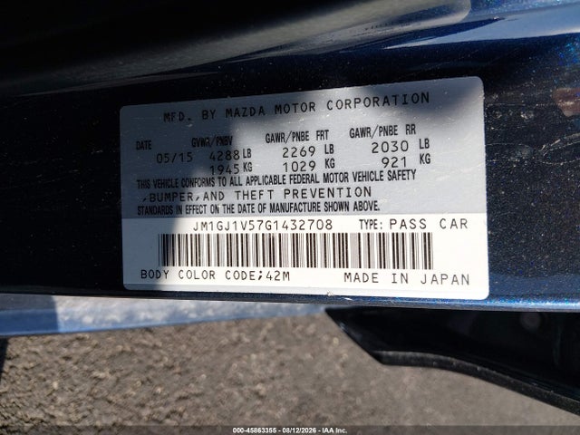 Mazda Mazda6 I Touring 2016 JM1GJ1V57G1432708 Image 9