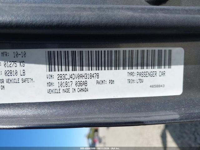 Aukcja sprzedaży 2010 Dodge Challenger Se, vin: 2B3CJ4DV0AH318478, numer aukcji: 45863389