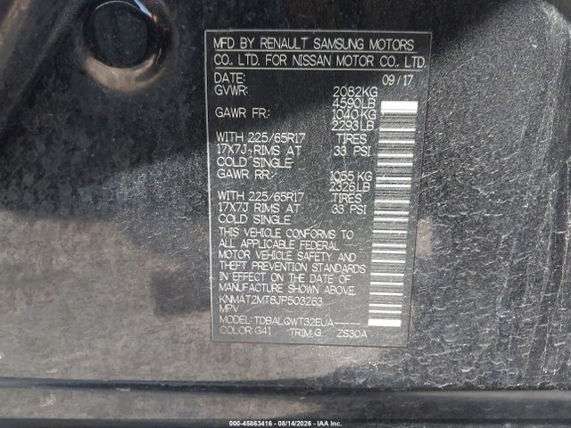 Продаж на аукціоні авто 2018 Nissan Rogue Sv, vin: KNMAT2MT8JP503263, номер лоту: 45863416