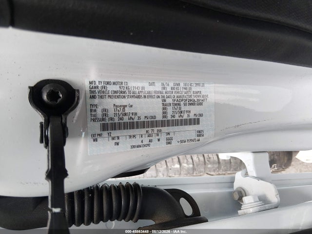 Ford FOCUS SE 2016 1FADP3F29GL351477 Image 9